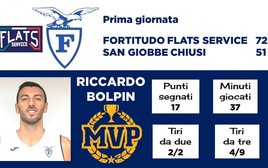 RICCARDO BOLPIN – MVP DELLA PRIMA GIORNATA